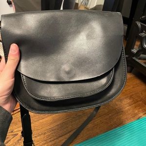 black small satchel purse
